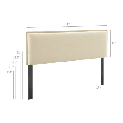 Camille Upholstered Linen Blend King Size Headboard