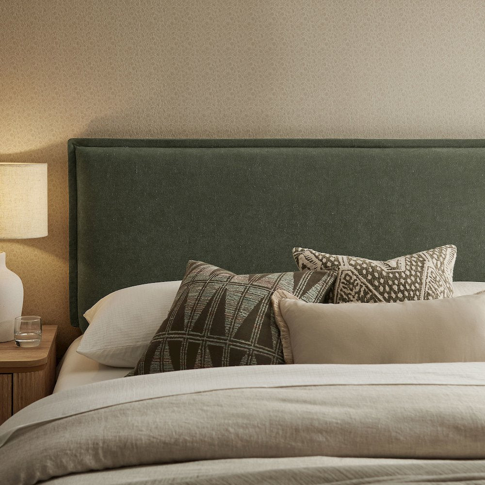 Camille Upholstered Linen Blend King Size Headboard