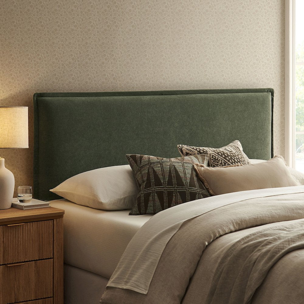 Camille Upholstered Linen Blend King Size Headboard