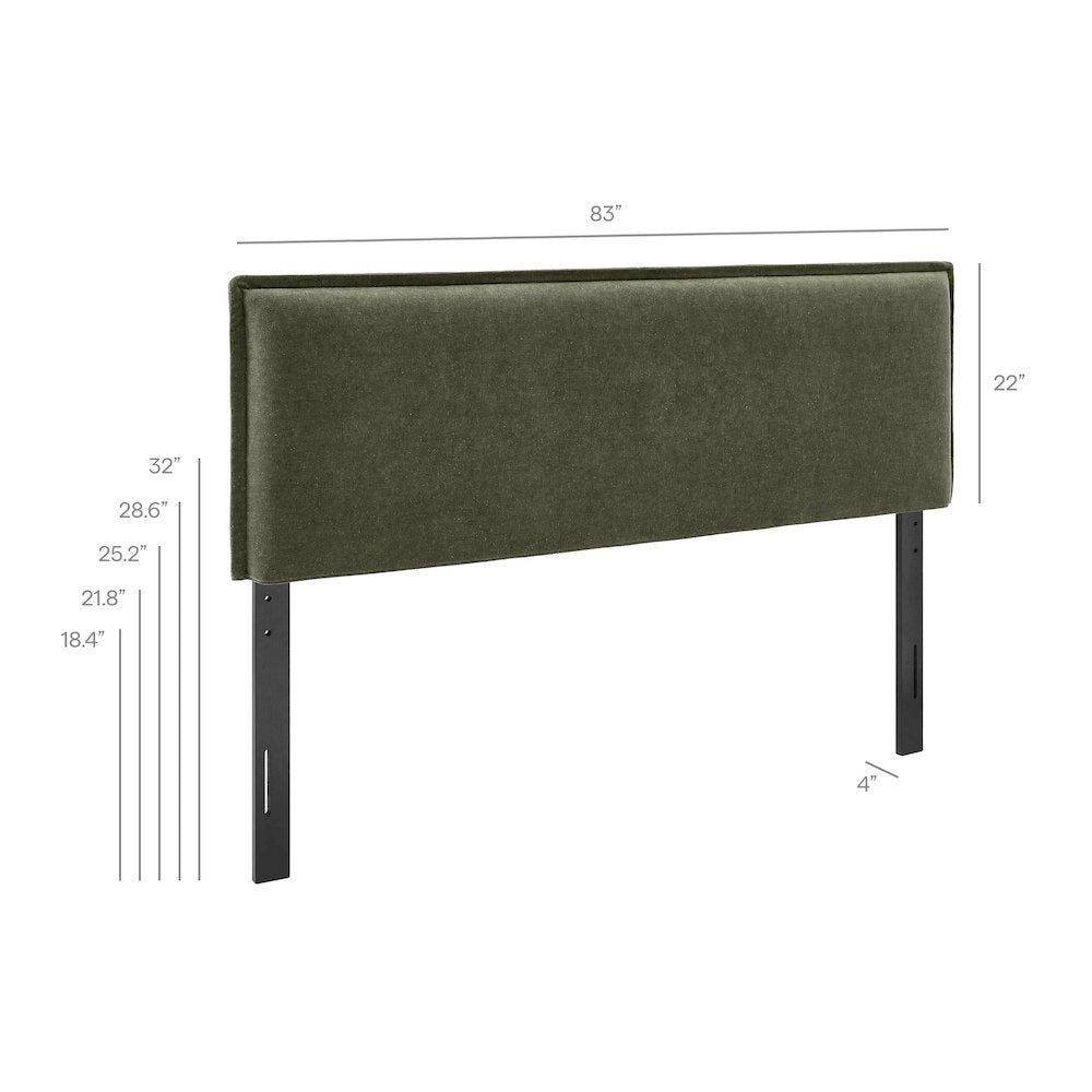 Camille Upholstered Linen Blend King Size Headboard