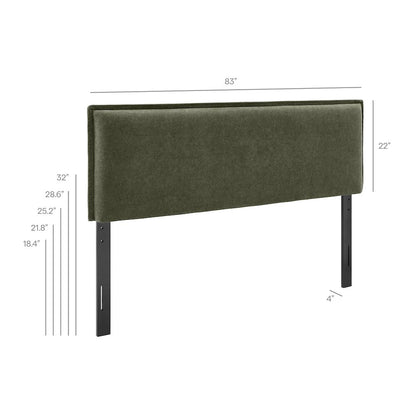 Camille Upholstered Linen Blend King Size Headboard