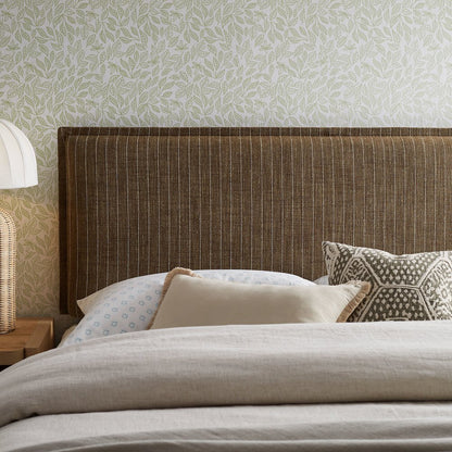 Camille Striped Linen Blend King Size Headboard