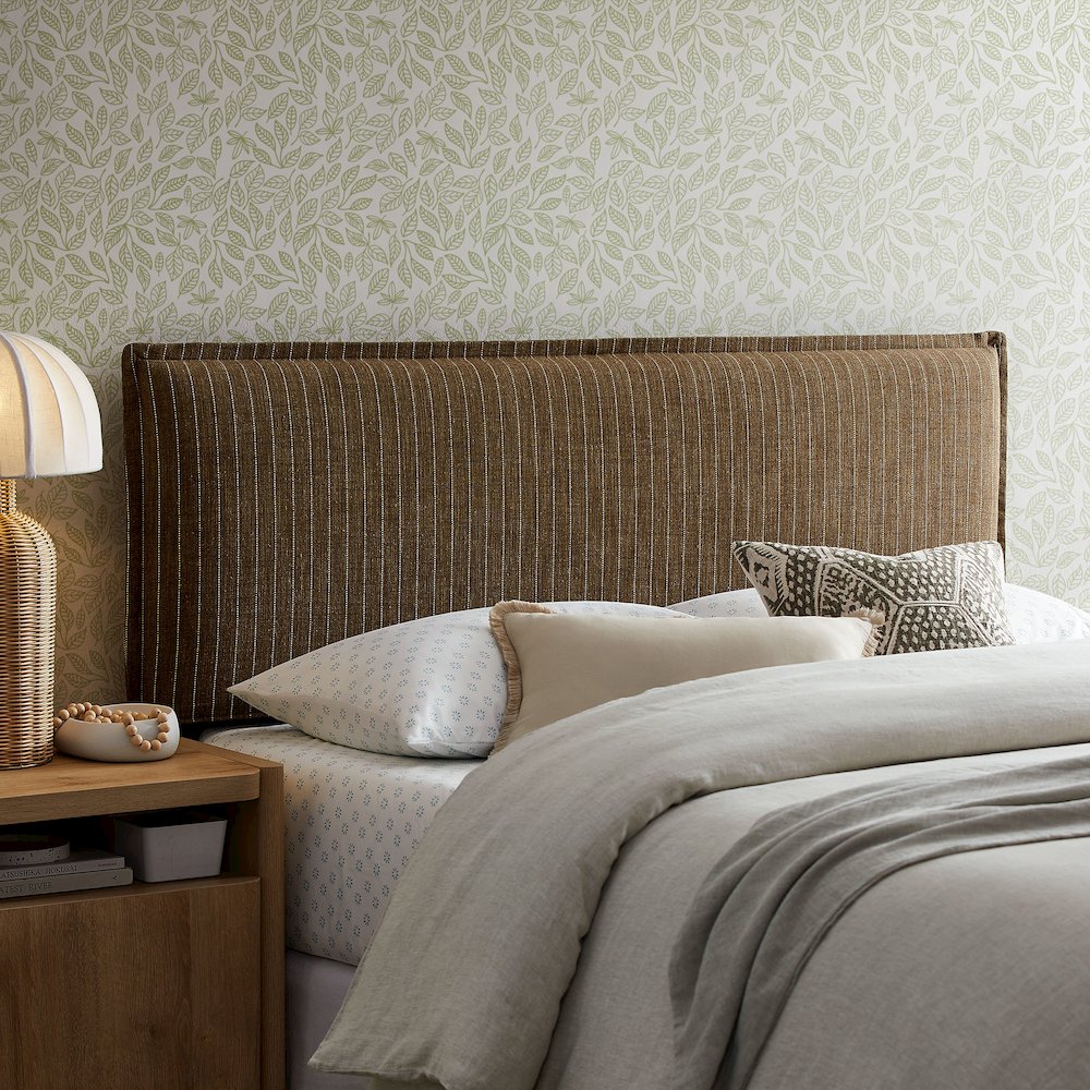 Camille Striped Linen Blend King Size Headboard