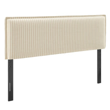 Camille Striped Linen Blend King Size Headboard