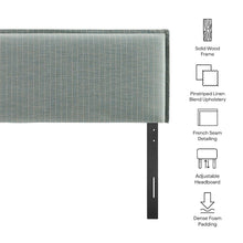 Camille Striped Linen Blend King Size Headboard