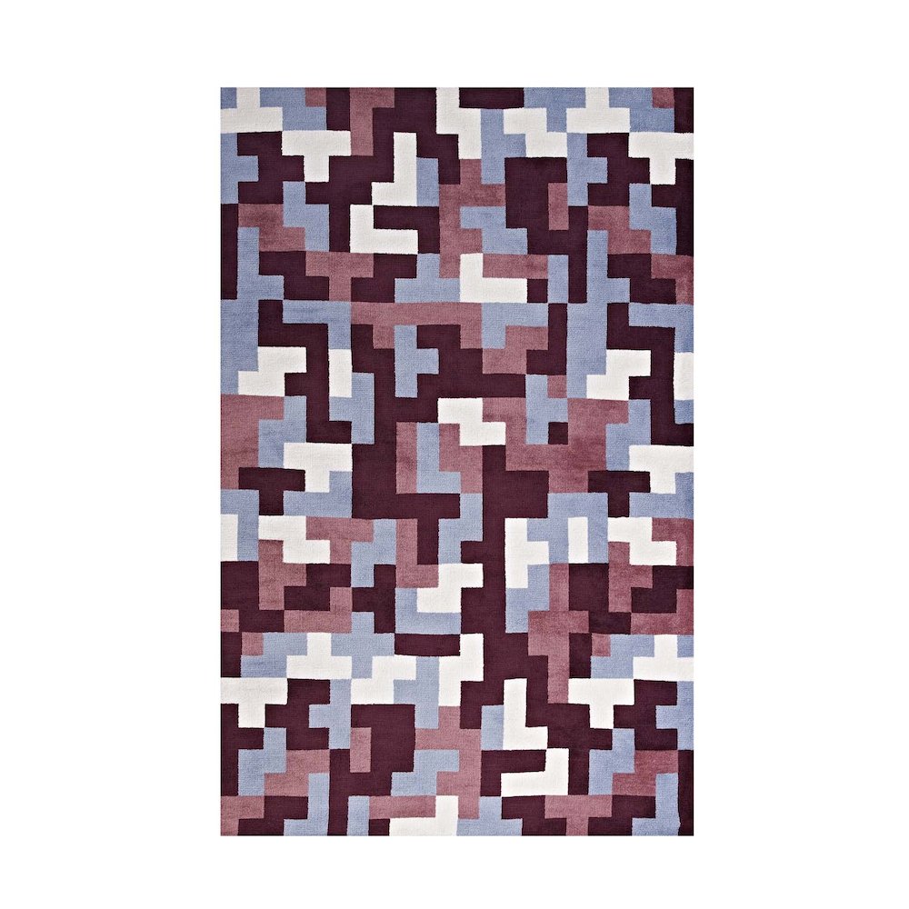 Andela Interlocking Block Mosaic 5x8 Area Rug