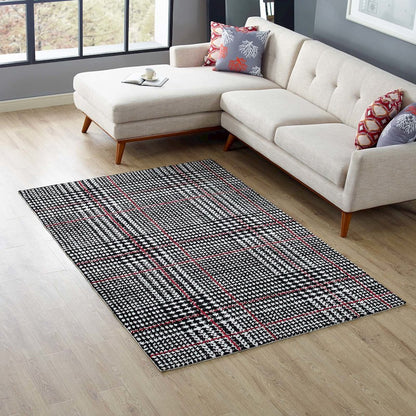 Kaja Abstract Plaid 5x8 Area Rug