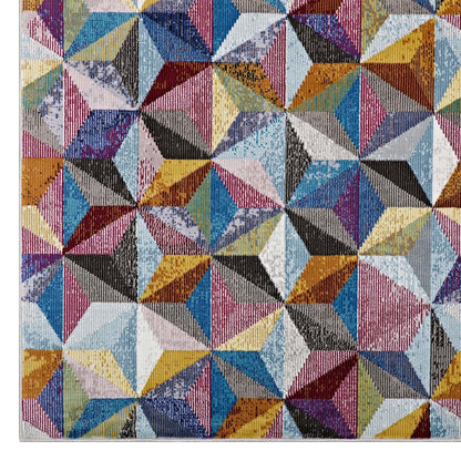 Arisa Geometric Hexagon Mosaic 4x6 Area Rug