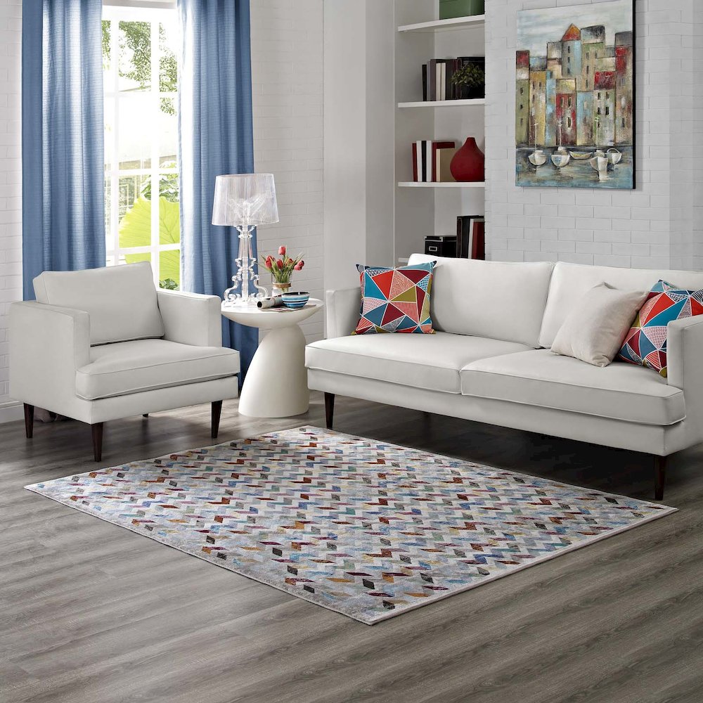 Gemma Chevron Mosaic 4x6 Area Rug