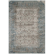 Dilys Distressed Vintage Floral Lattice 8x10 Area Rug