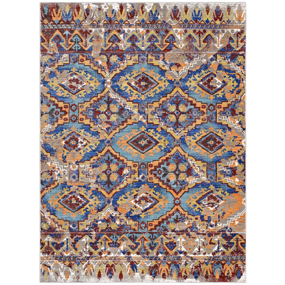Centehua Distressed Southwestern Aztec 8x10 Area Rug