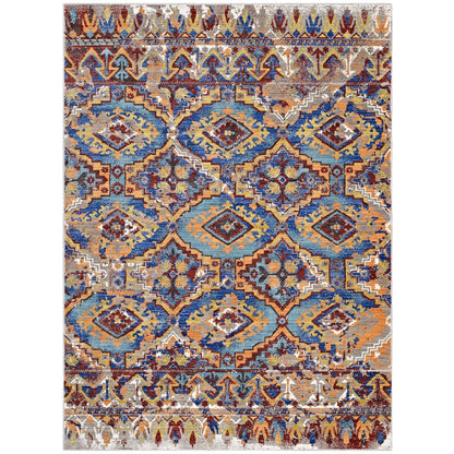 Centehua Distressed Southwestern Aztec 8x10 Area Rug