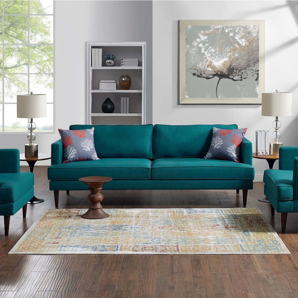 Solimar Distressed Southwestern Aztec 5x8 Area Rug