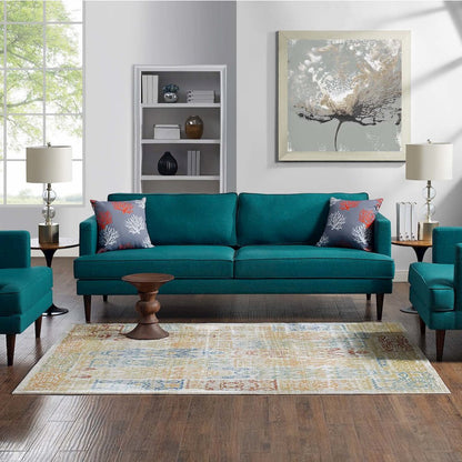 Solimar Distressed Southwestern Aztec 5x8 Area Rug
