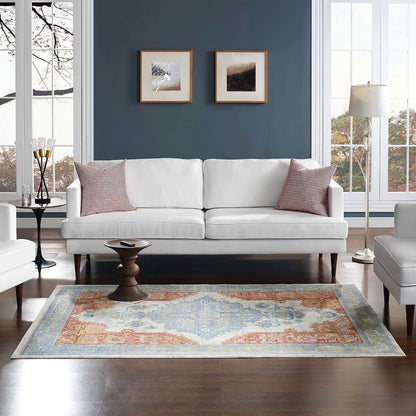Citlali Distressed Southwestern Aztec 8x10 Area Rug