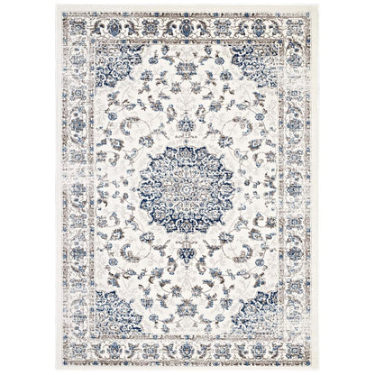 Lilja Distressed Vintage Medallion 5x8 Area Rug