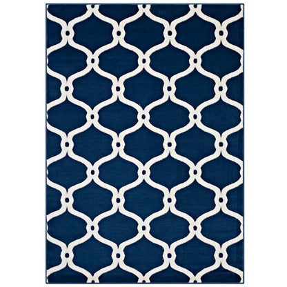 Beltara Chain Link Transitional Trellis 5x8 Area Rug