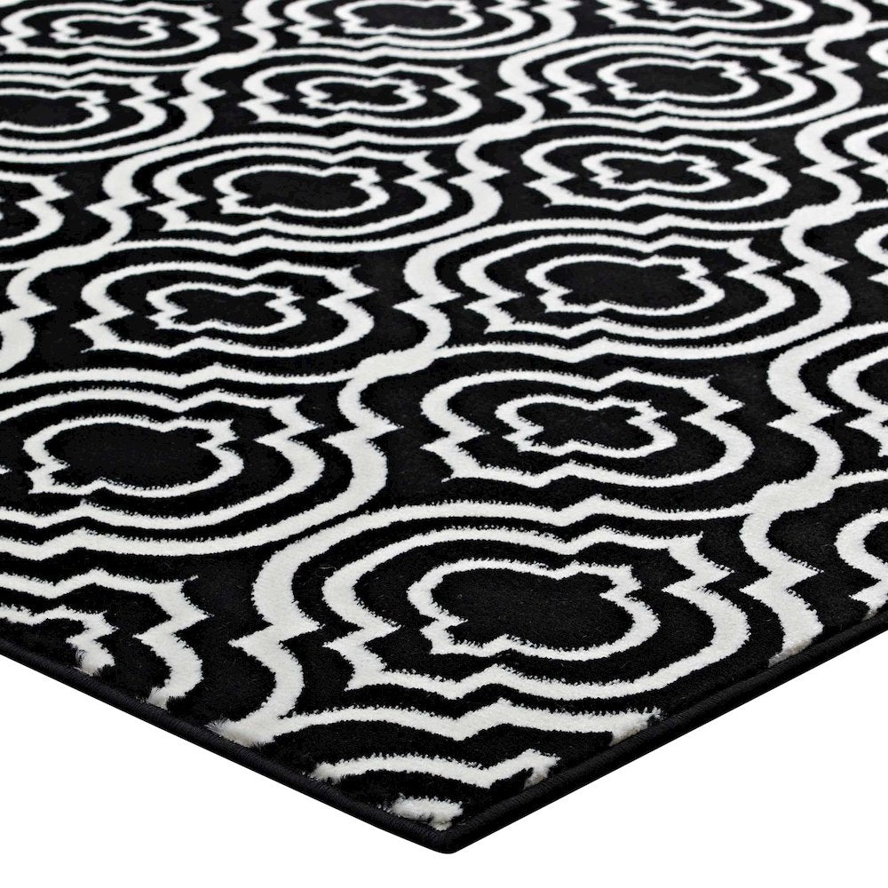 Frame Transitional Moroccan Trellis 8x10 Area Rug
