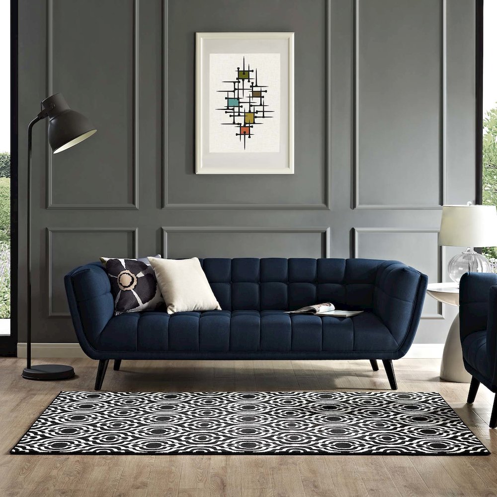 Frame Transitional Moroccan Trellis 8x10 Area Rug
