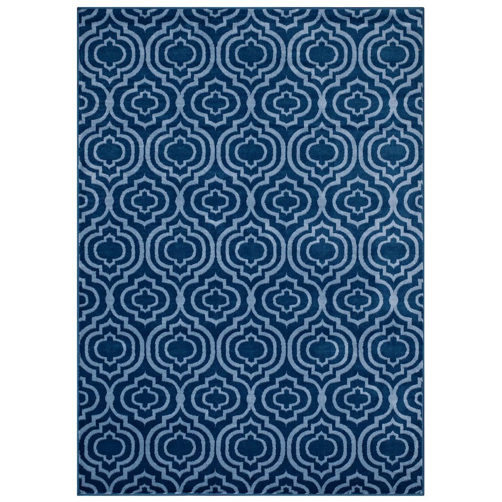 Frame Transitional Moroccan Trellis 8x10 Area Rug