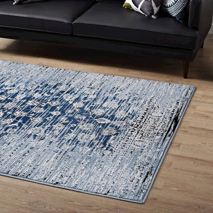 Chiara Distressed Floral Lattice Contemporary 8x10 Area Rug