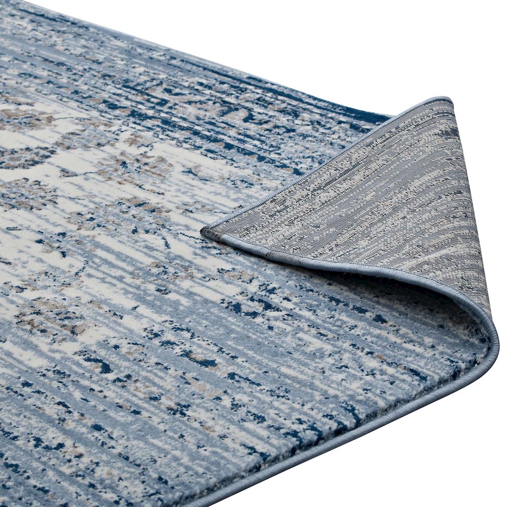 Chiara Distressed Floral Lattice Contemporary 8x10 Area Rug