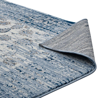 Chiara Distressed Floral Lattice Contemporary 8x10 Area Rug