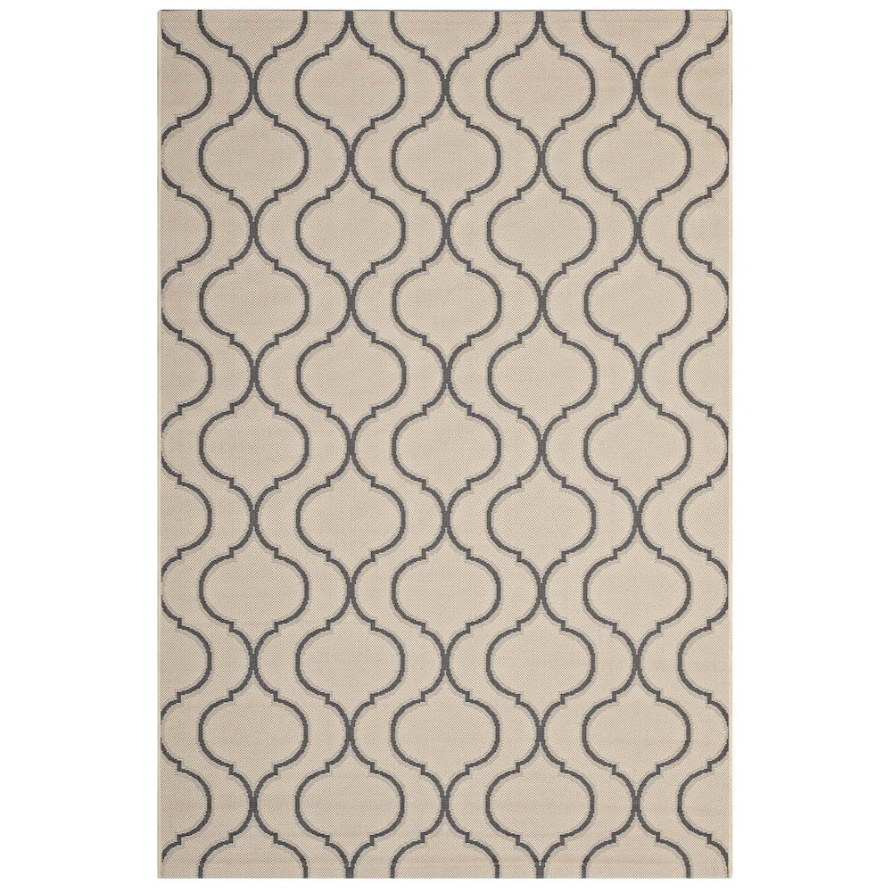 Linza Wave Abstract Trellis Indoor and Outdoor 8x10 Area Rug