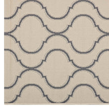 Linza Wave Abstract Trellis Indoor and Outdoor 8x10 Area Rug
