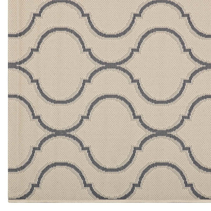 Linza Wave Abstract Trellis Indoor and Outdoor 8x10 Area Rug