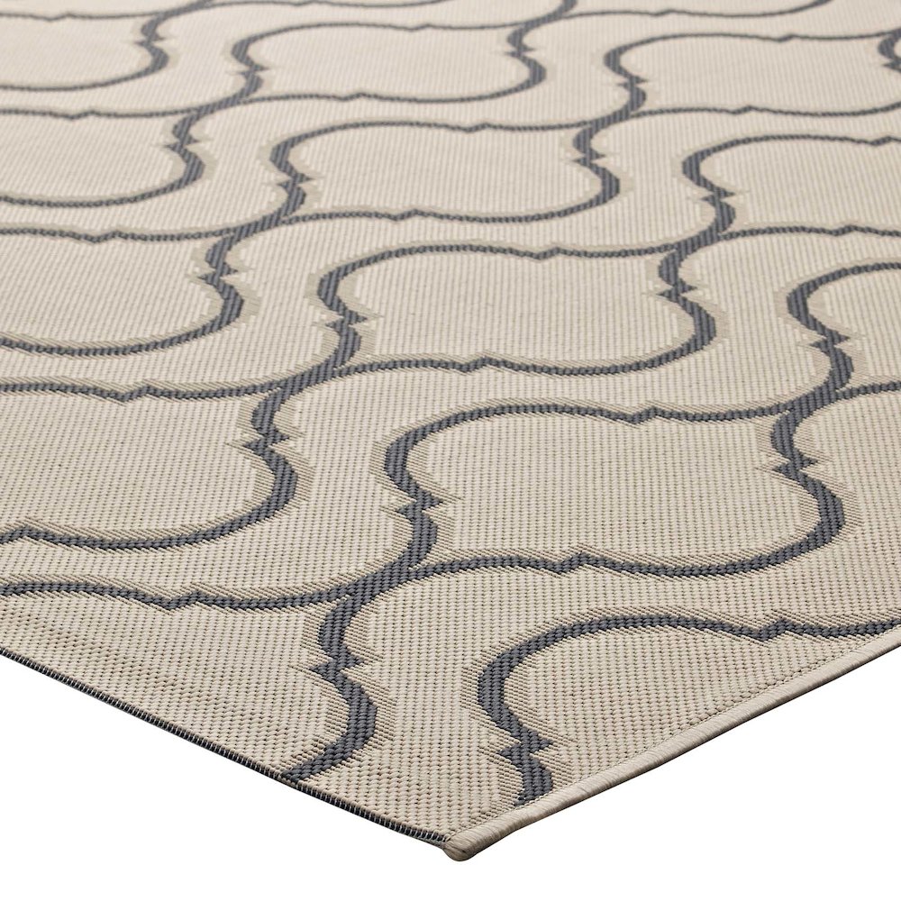 Linza Wave Abstract Trellis Indoor and Outdoor 8x10 Area Rug