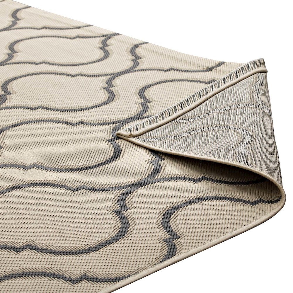 Linza Wave Abstract Trellis Indoor and Outdoor 8x10 Area Rug