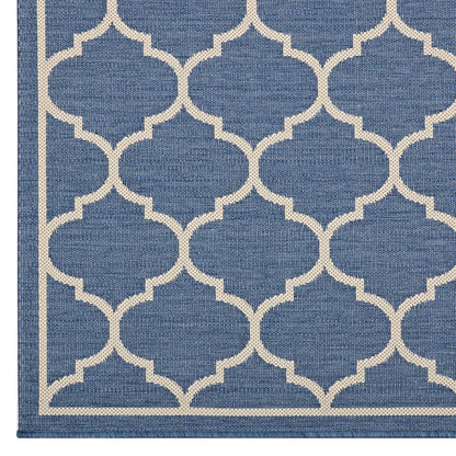 Avena Moroccan Quatrefoil Trellis Indoor and Outdoor 5x8 Area Rug