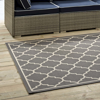 Avena Moroccan Quatrefoil Trellis Indoor and Outdoor 5x8 Area Rug