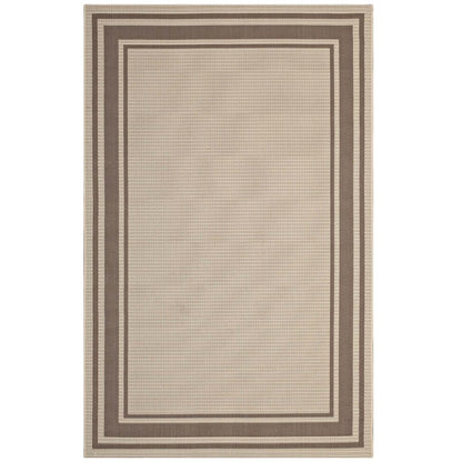 Rim Solid Border Indoor and Outdoor 5x8 Area Rug