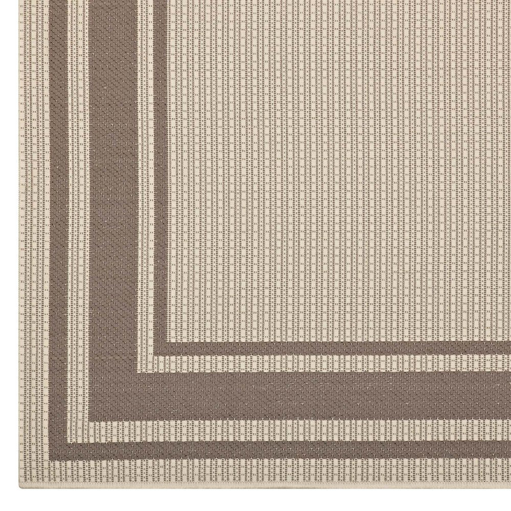 Rim Solid Border Indoor and Outdoor 5x8 Area Rug
