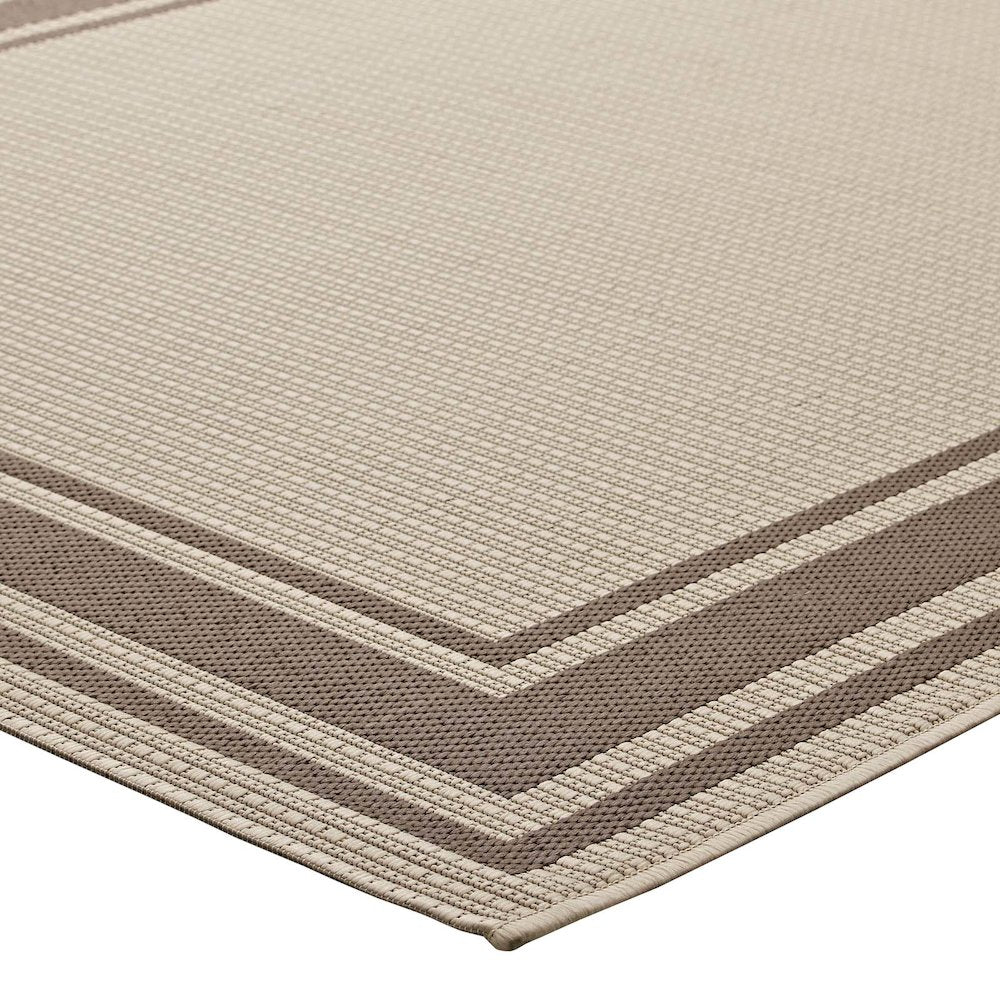 Rim Solid Border Indoor and Outdoor 5x8 Area Rug
