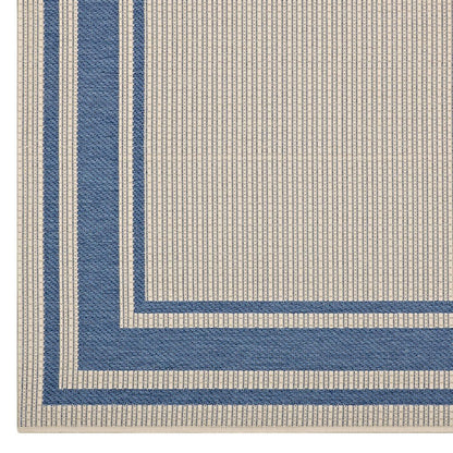 Rim Solid Border Indoor and Outdoor 5x8 Area Rug