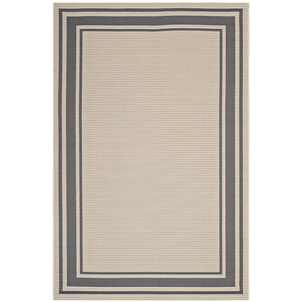 Rim Solid Border Indoor and Outdoor 8x10 Area Rug