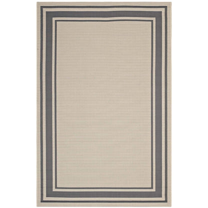 Rim Solid Border Indoor and Outdoor 8x10 Area Rug