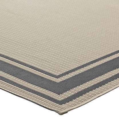 Rim Solid Border Indoor and Outdoor 8x10 Area Rug