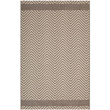 Optica Chevron With End Borders Indoor and Outdoor 5x8 Area Rug