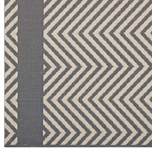 Optica Chevron With End Borders Indoor and Outdoor 5x8 Area Rug