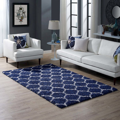 Solvea Moroccan Trellis 5x8 Shag Area Rug