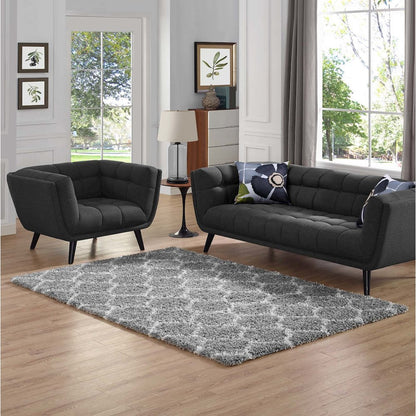 Solvea Moroccan Trellis 5x8 Shag Area Rug