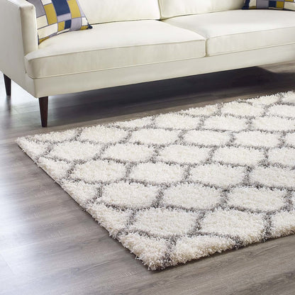 Solvea Moroccan Trellis 5x8 Shag Area Rug