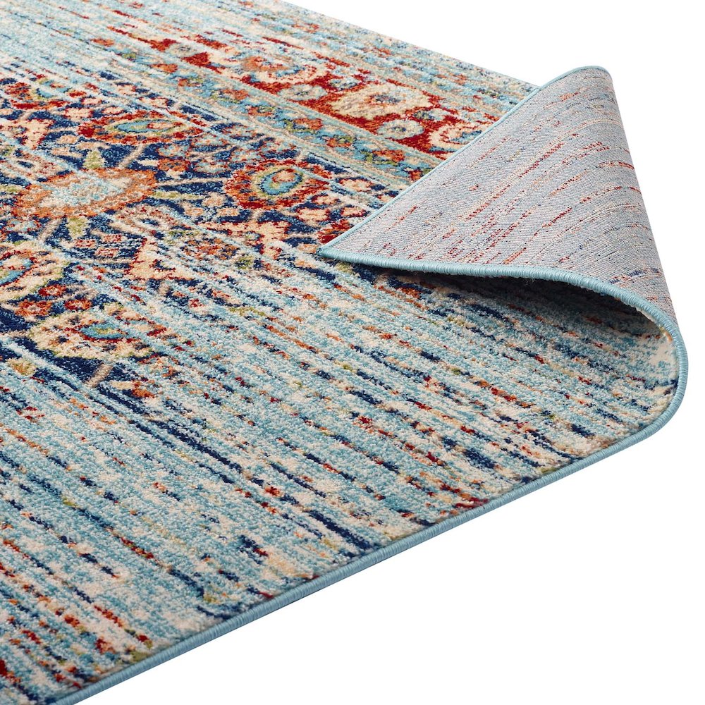 Naria Distressed Vintage Medallion 5x8 Area Rug