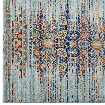 Naria Distressed Vintage Medallion 8x10 Area Rug