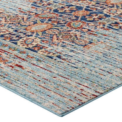 Naria Distressed Vintage Medallion 8x10 Area Rug