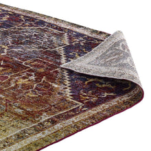 Kaede Transitional Distressed Vintage Floral Vintage Medallion 4x6 Area Rug
